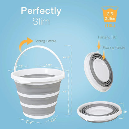 "Space-Saving Foldable Bucket – Perfect for Camping, Fishing & More!