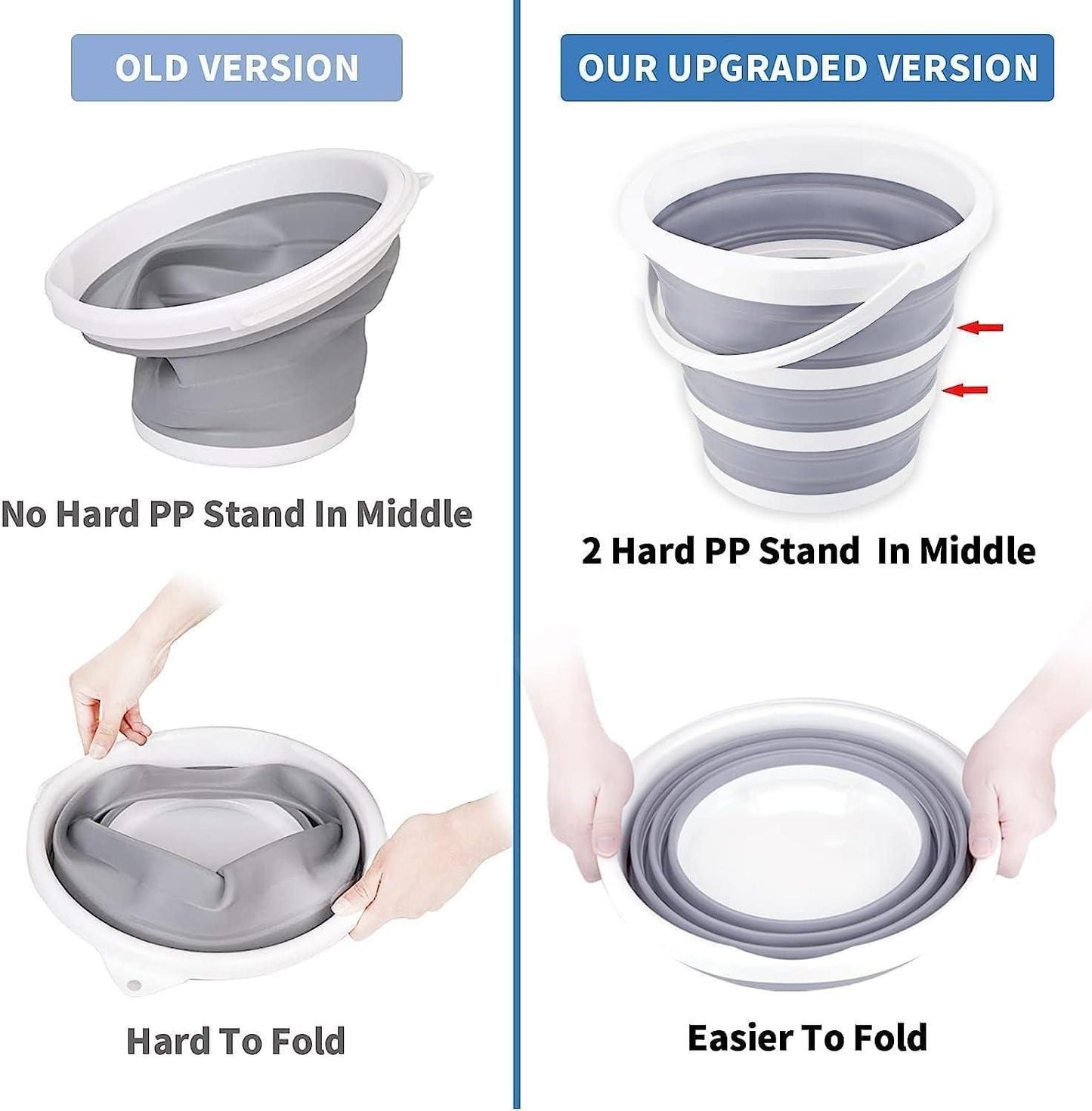 "Space-Saving Foldable Bucket – Perfect for Camping, Fishing & More!